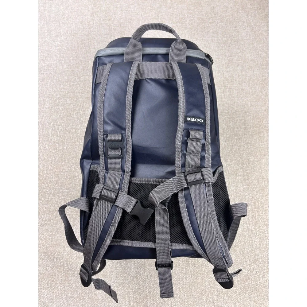 Igloo MaxCold Backpack Cooler Navy Blue Insulated Hiking Travel Bag